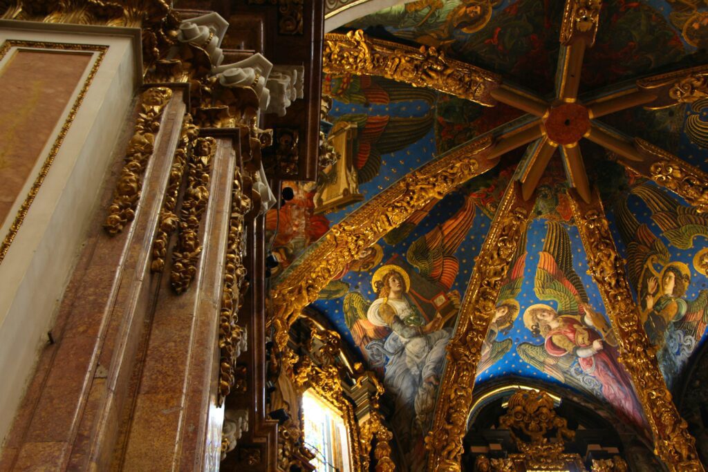 Interior of Valencia Cathedral in Valencia, Spain