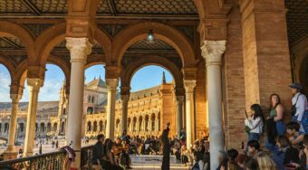 A flamenco street performance in Seville